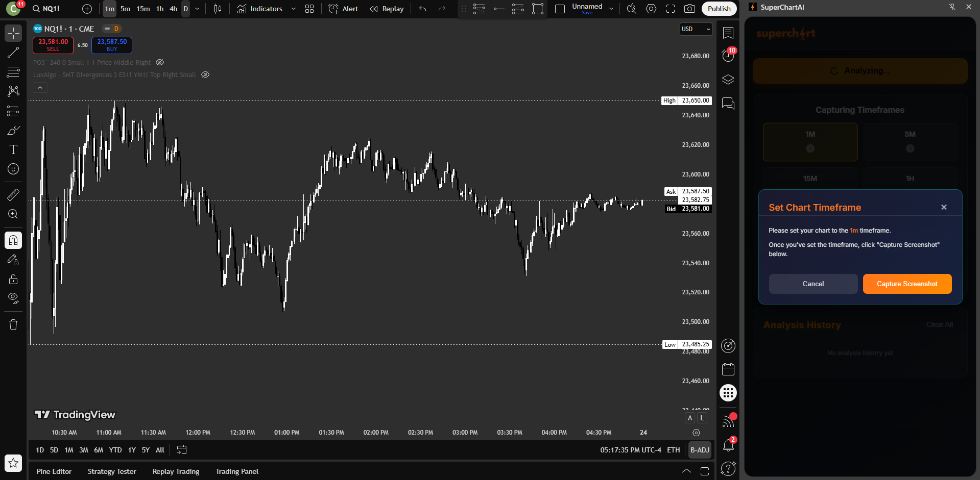 SuperChartAI Analysis Interface